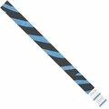 Bsc Preferred 3/4 x 10'' Blue Zebra Stripe Tyvek Wristbands, 500PK S-15232BLU